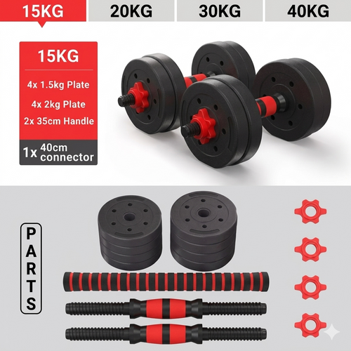 Mancuernas ajustables 3 en 1