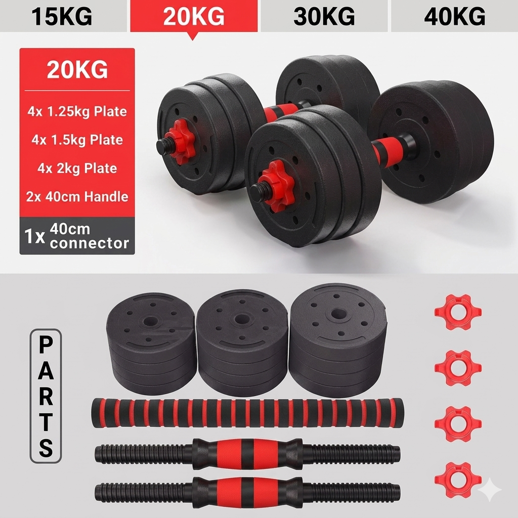 Mancuernas ajustables 3 en 1
