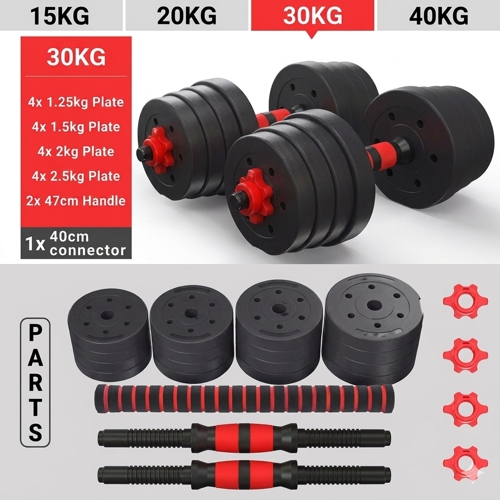 Mancuernas ajustables 3 en 1